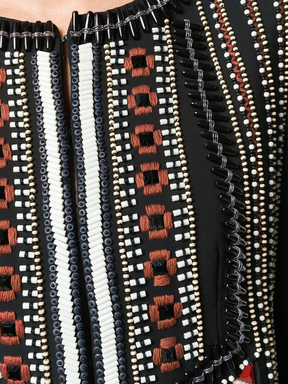 Alberta Ferretti geborduurd jack met logo Zwart