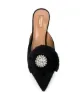 Aquazzura muiltjes met lotus van kristal