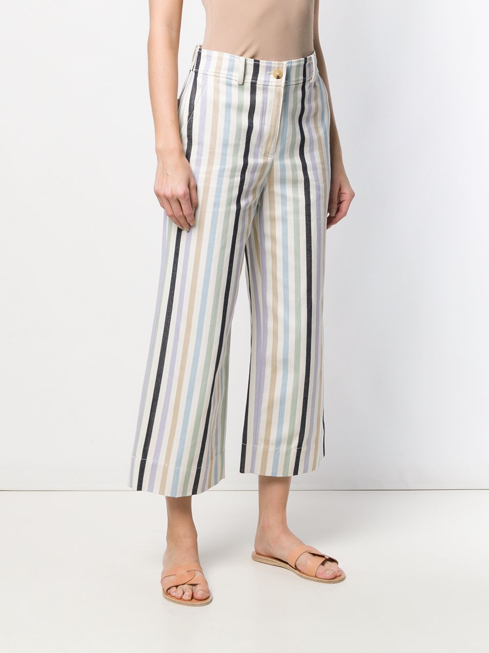 Tory Burch Cropped Striped Trousers - Farfetch