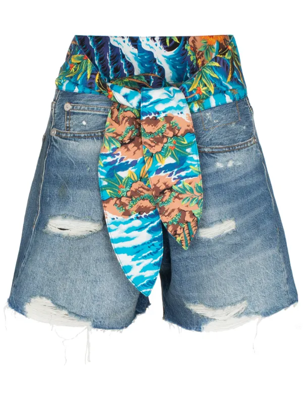 r13 denim shorts