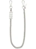 DSQUARED2 ICON faceted chain keyring - Silver