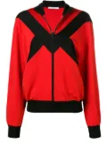 Givenchy contrast panel zipped jacket - Red