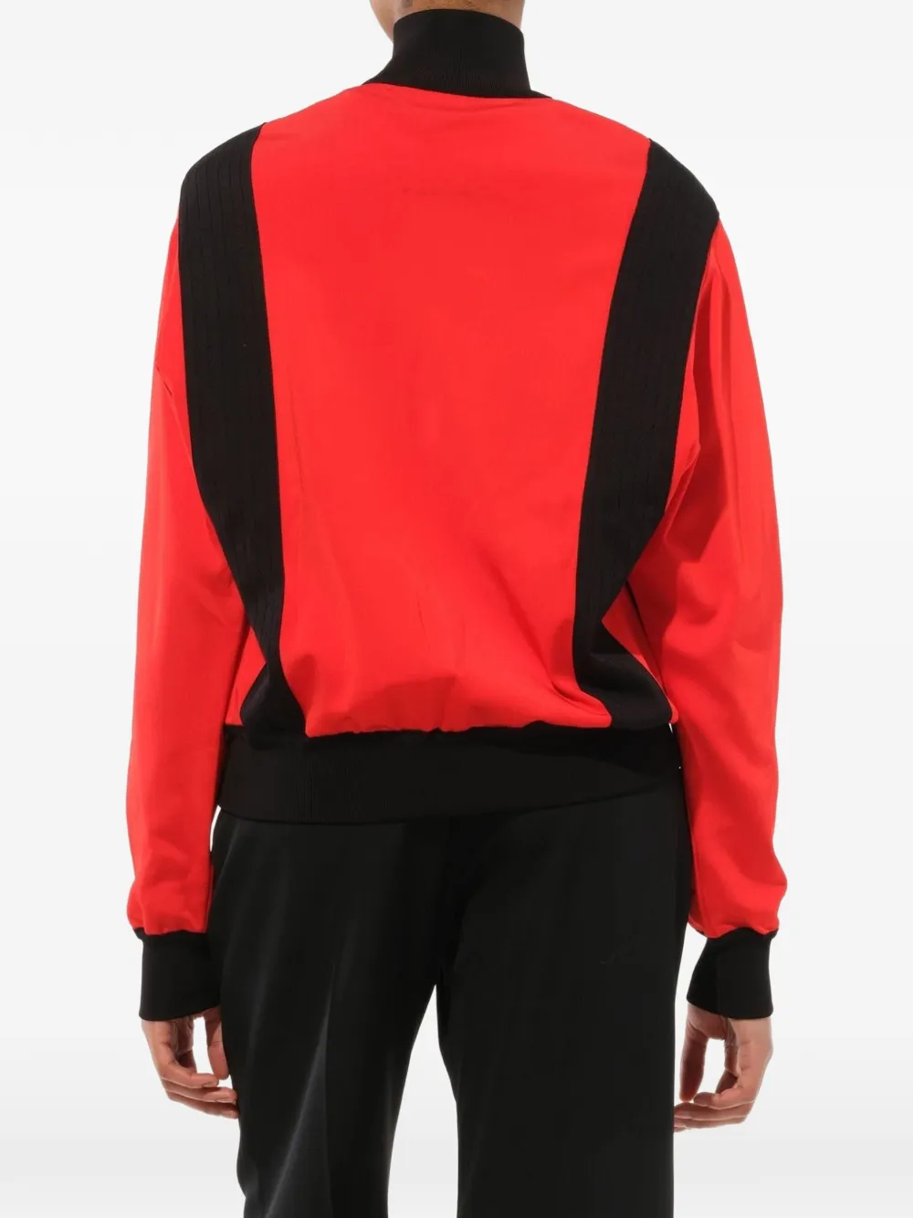 Givenchy jas met contrasterend pand en rits Rood