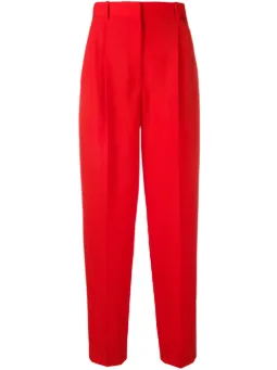 Calça cintura alta com pregas