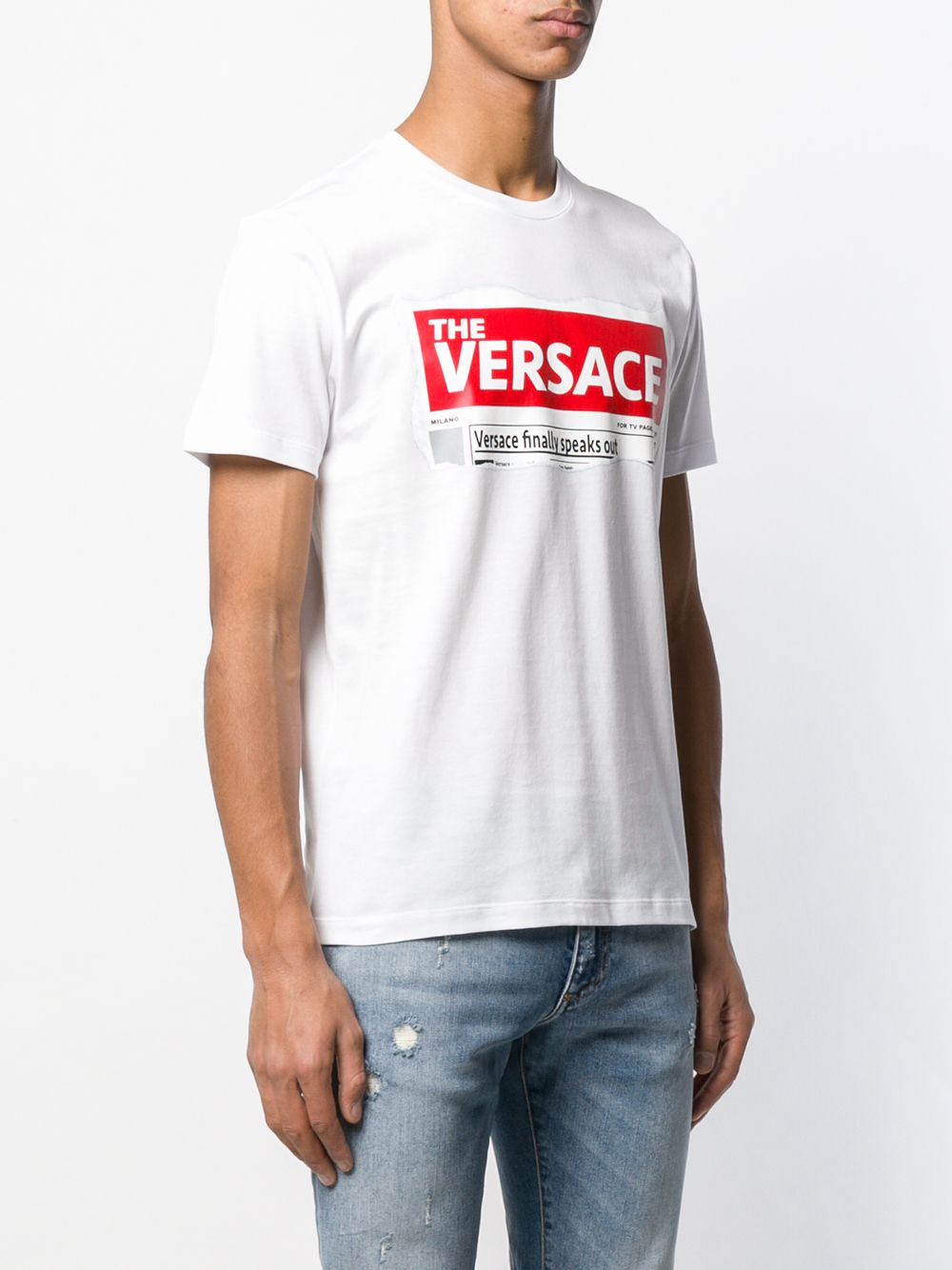 фото Versace футболка с принтом логотипа