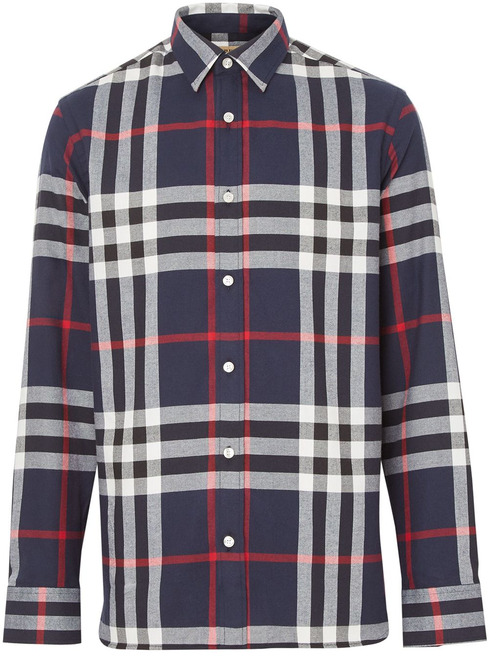 Burberry Check Cotton Flannel Shirt Farfetch 