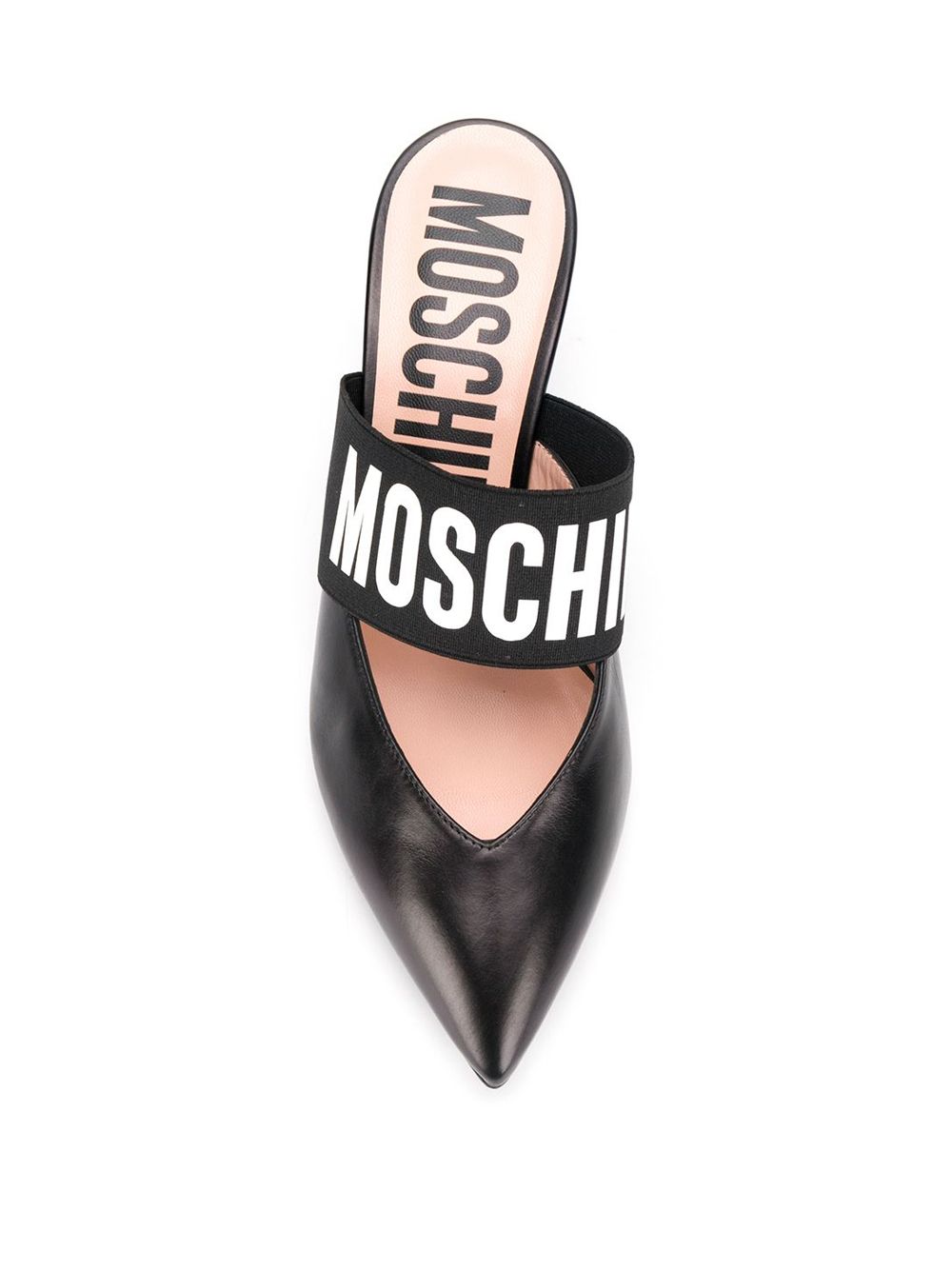 фото Moschino мюли с ремешком и логотипом