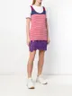 Prada Pre-Owned فستان مخطط ومنسوج