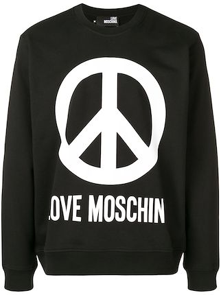 Love moschino discount peace print sweatshirt