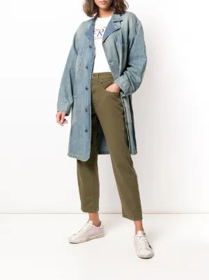 cropped jeans met taps toelopende pijpen cropped jeans met taps toelopende pijpen