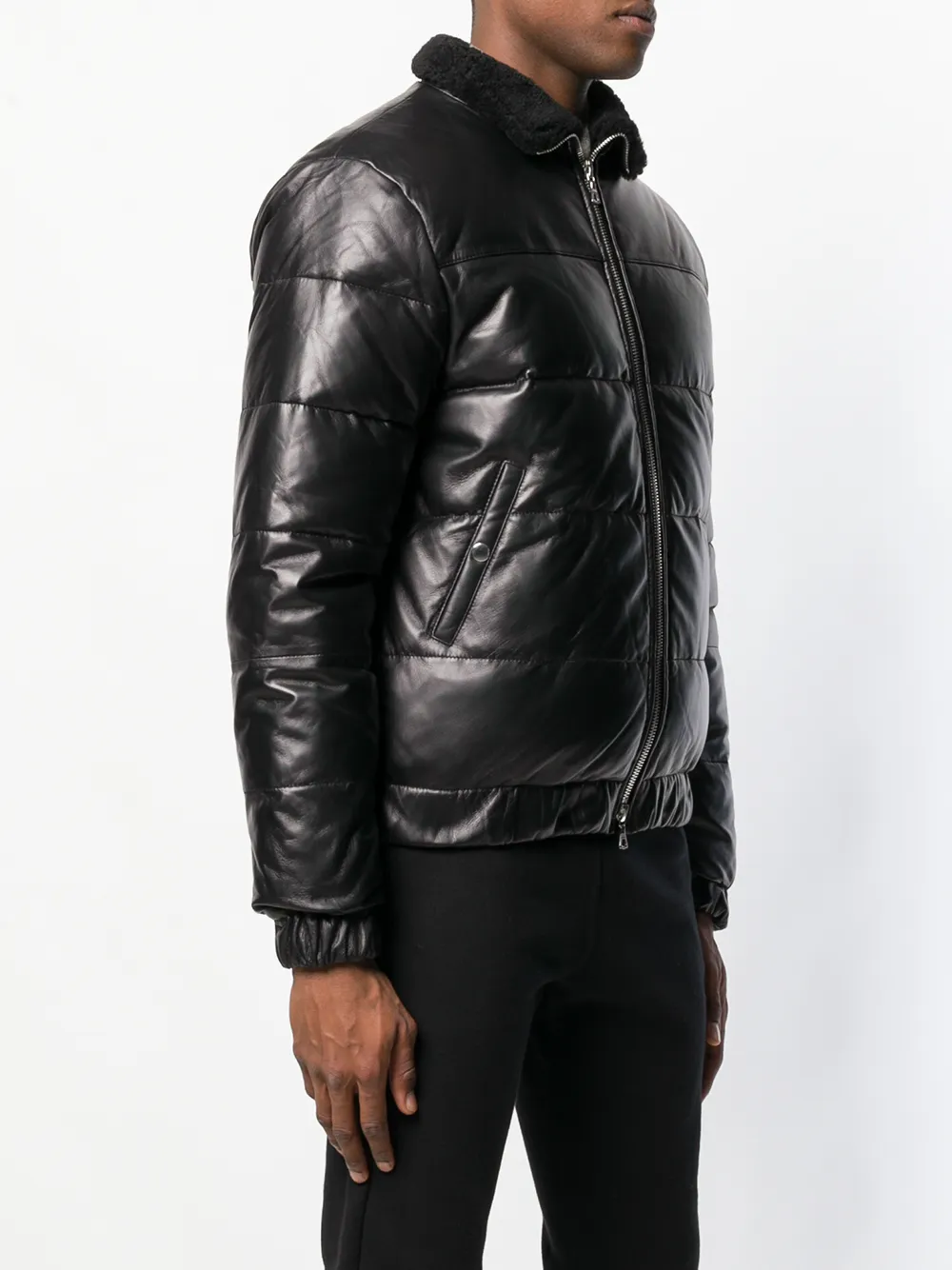 john elliott leather down jacket