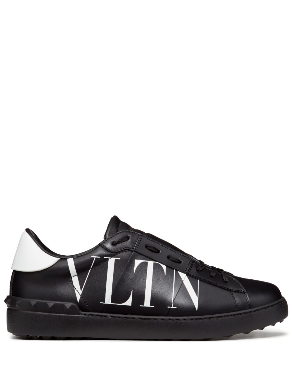 Shop Valentino Vltn Open Low-top Sneakers In Black
