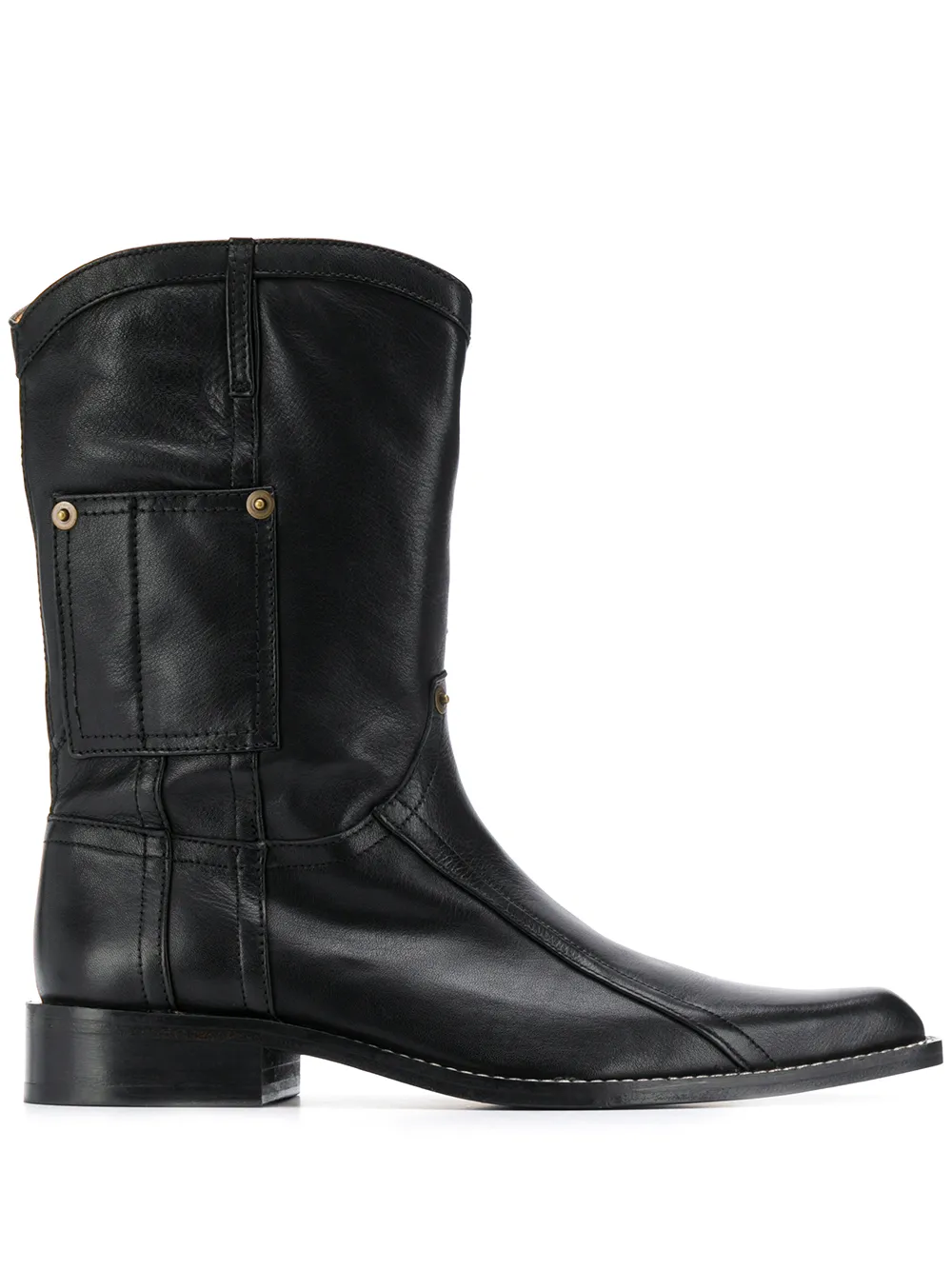 Martine Rose Boots MARTINE ROSE COWBOY BOOTS - BLACK