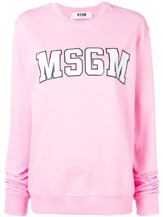 Shop MSGM basic logo sweatshirt with Express Delivery - FARFETCH