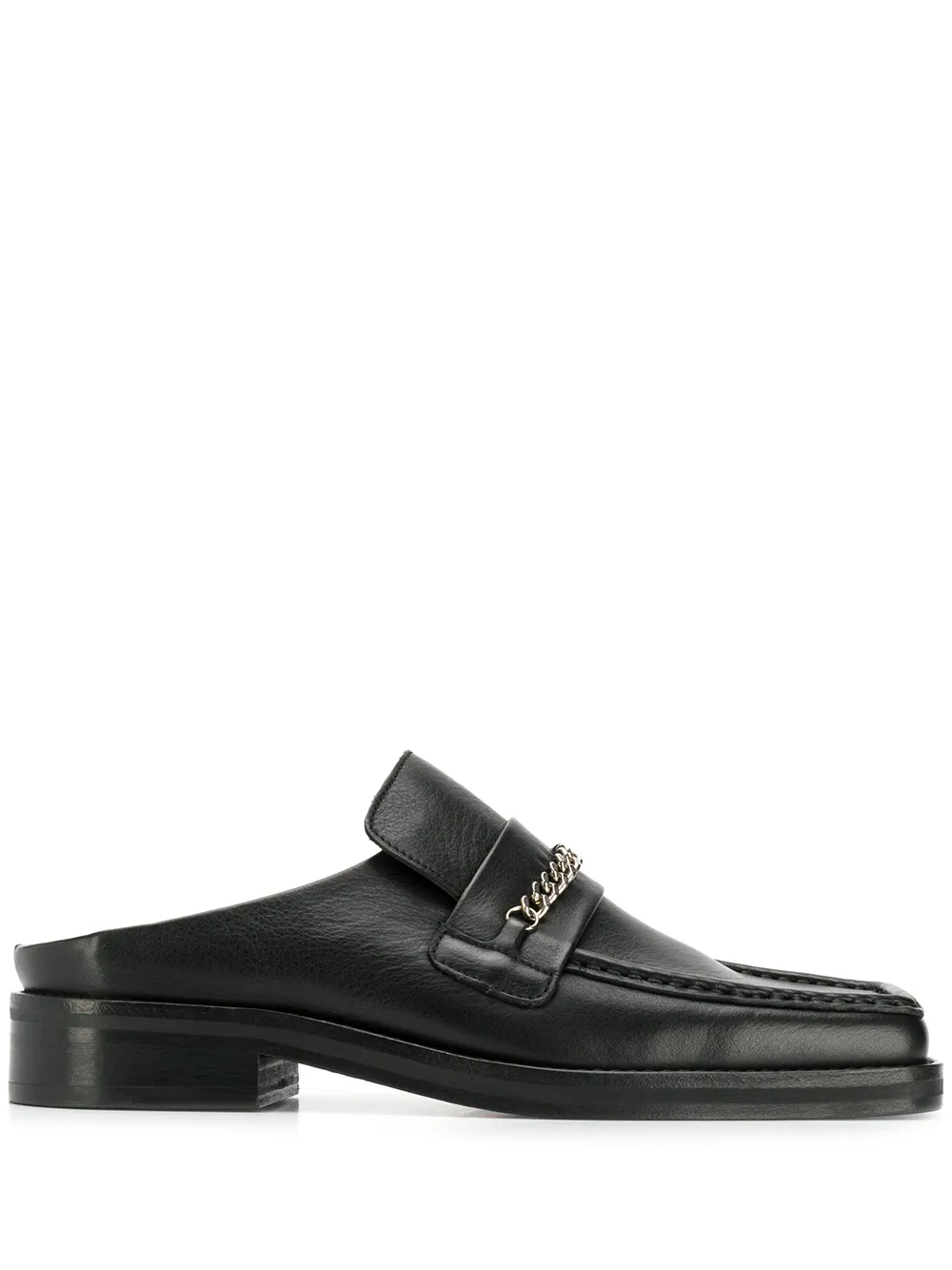 Martine Rose Loafers MARTINE ROSE CHAIN TRIM LOAFERS - BLACK