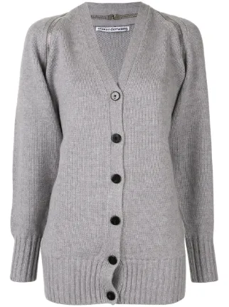 alexander wang zip shoulder cardigan