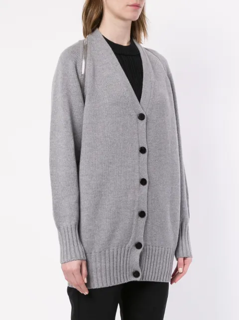 alexander wang zip shoulder cardigan