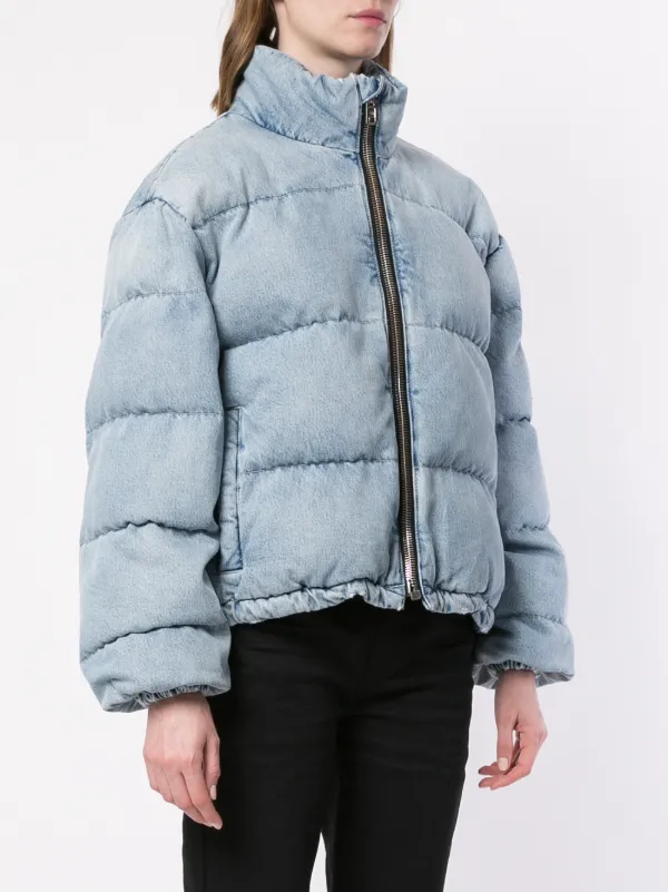 alexander wang denim puffer jacket