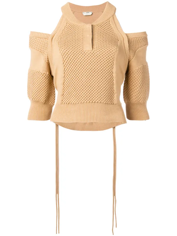 fendi off shoulder sweater