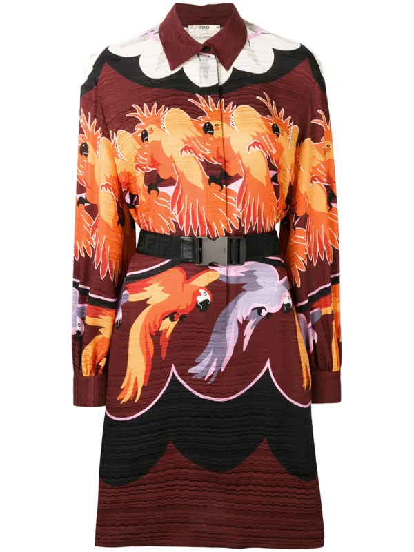 parrot print dress
