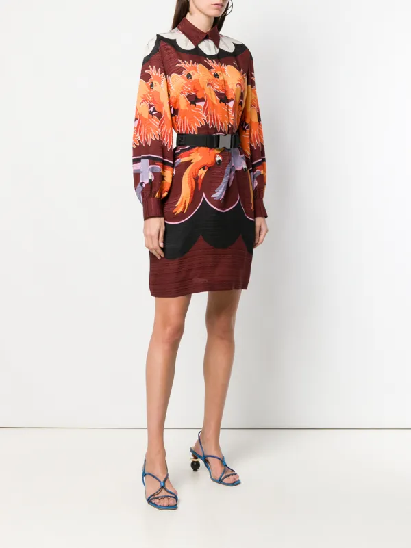 parrot print dress