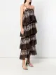 Fendi layered printed maxi dress