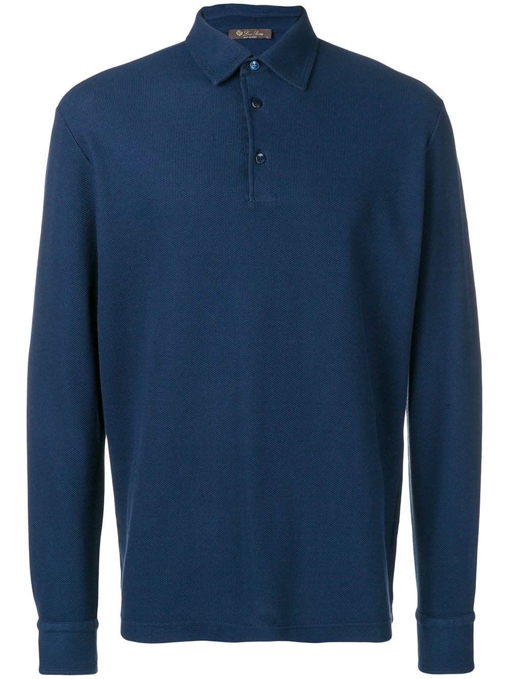 Loro Piana long-sleeve polo shirt - Blue