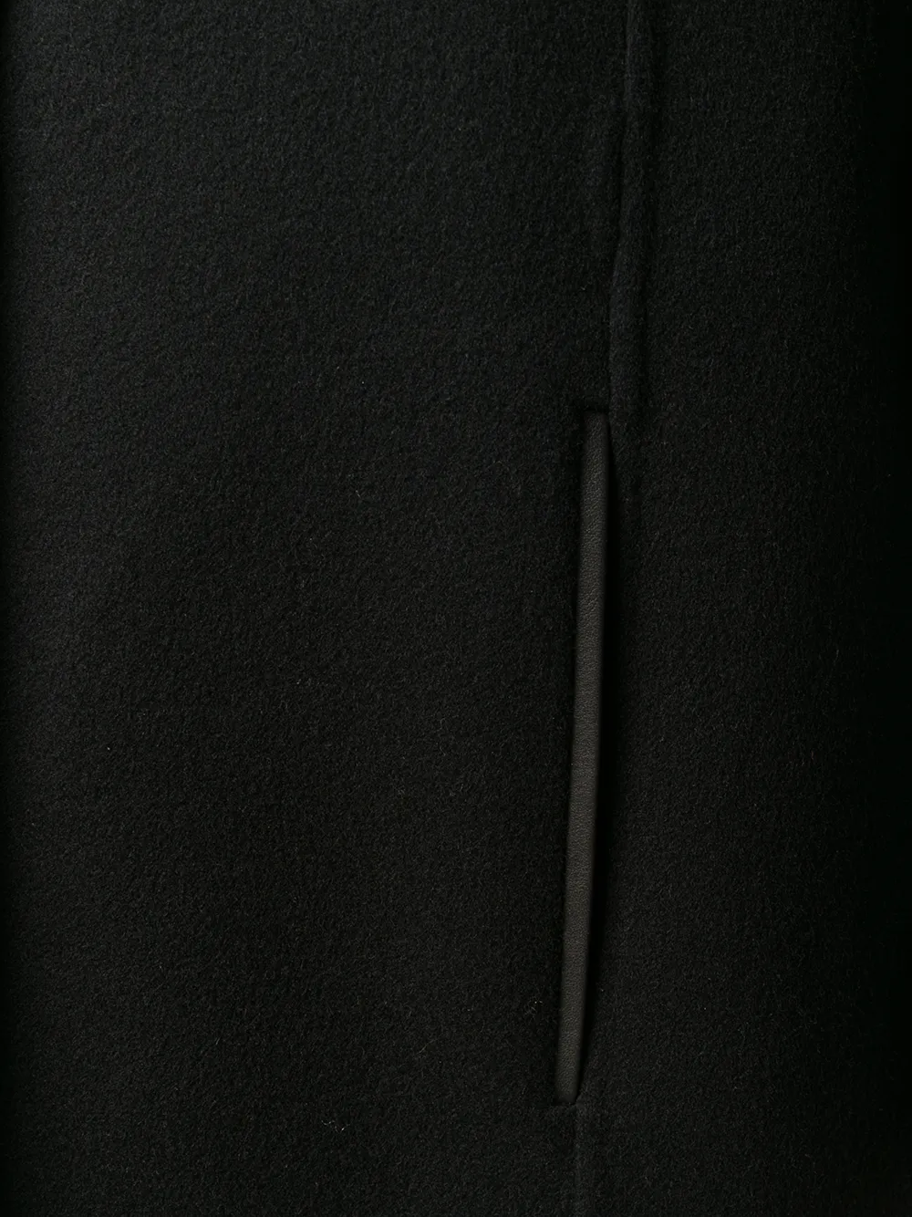 Loro Piana mantel met enkele rij knopen Zwart