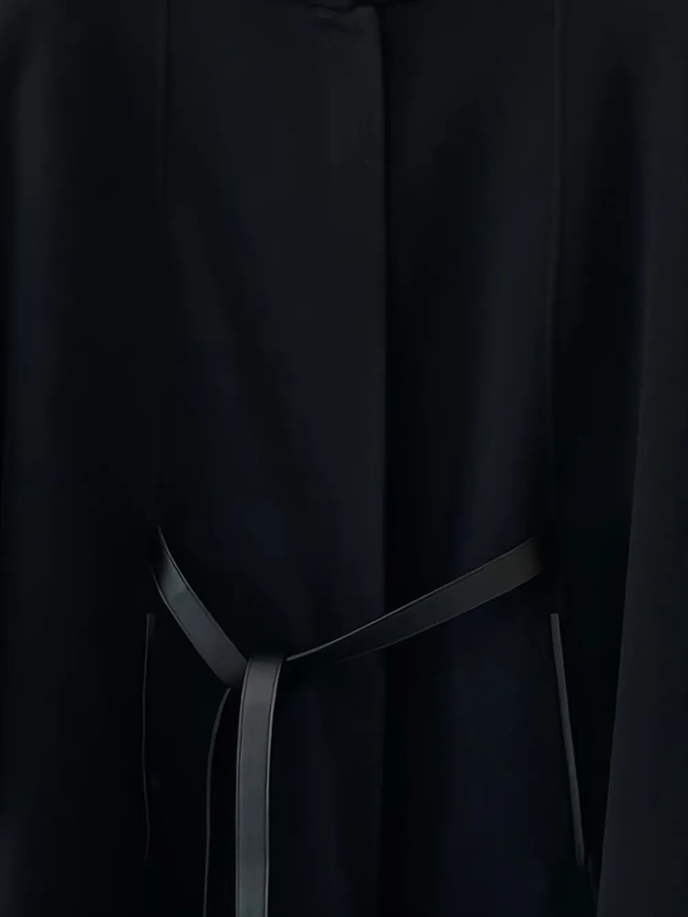 Loro Piana mantel met enkele rij knopen Zwart
