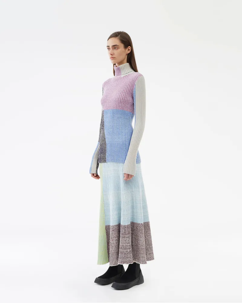 Marled Mixed-Patchwork Turtleneck | 3.1 