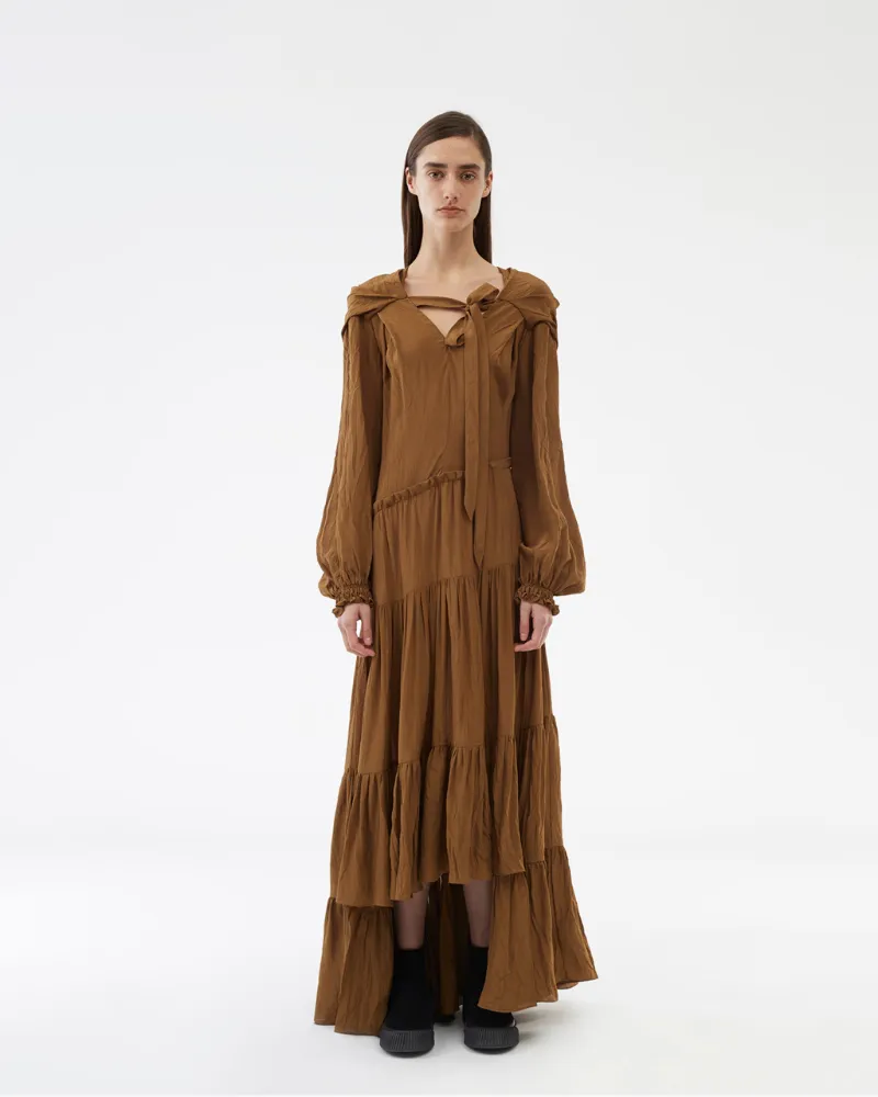Long Sleeve Gathered Dress | 3.1 