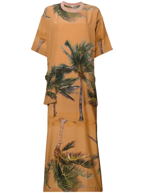 Natasha Zinko palm tree print maxi dress
