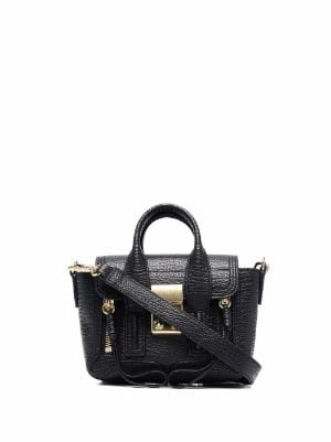 3.1 Phillip Lim Tan & Black Calf-Hair Croissant Shoulder Bag 3.1