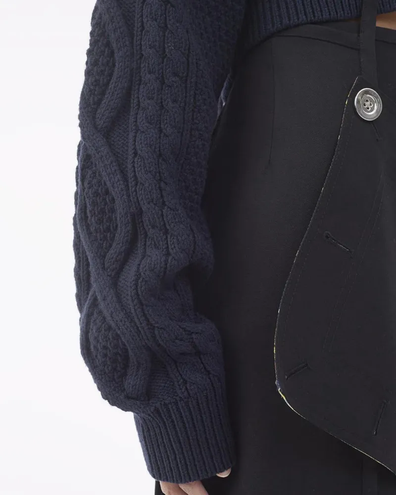 Back-Tie Cable-Knit Sweater | 3.1 