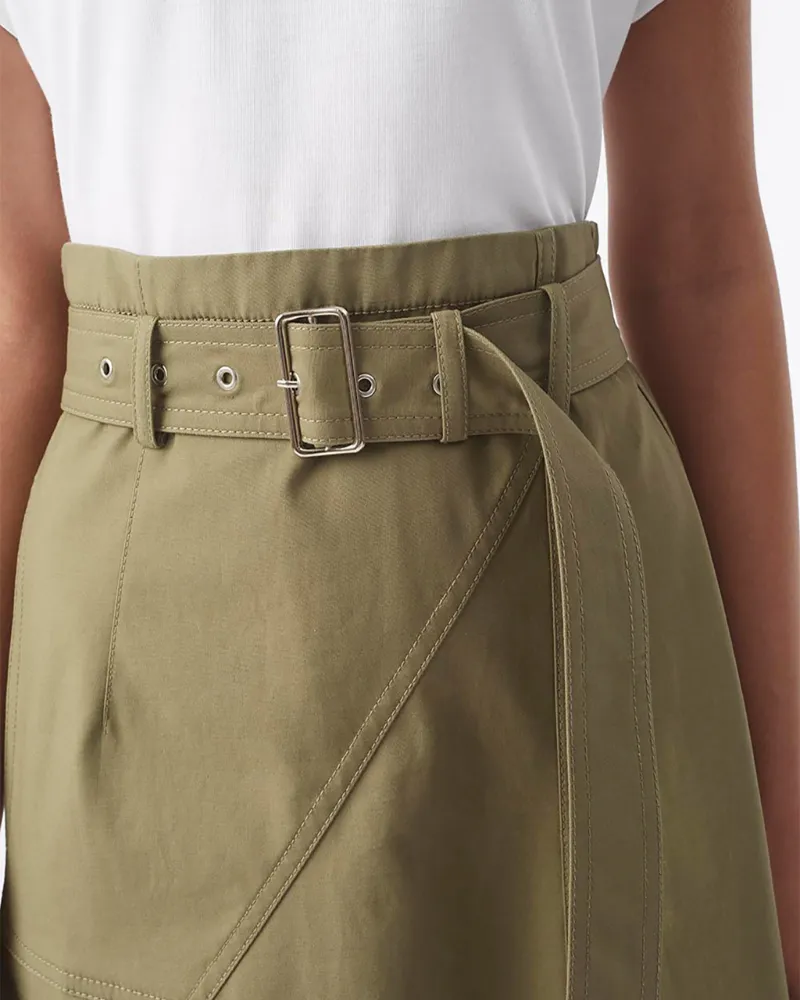 Belted T-Shirt Dress in green | 3.1 Phillip Lim Official Site