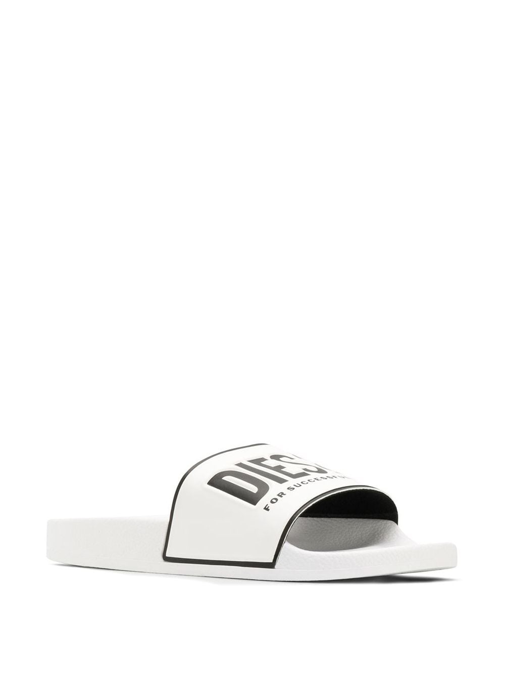 Shop Diesel logo slides with Express Delivery - FARFETCH