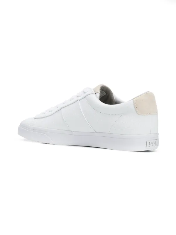 Grey Ralph Lauren Sayer Trainers White Polo Ralph Lauren Lace-up