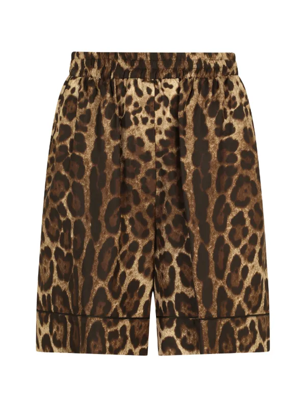 Dolce & Gabbana ショートパンツ 花柄 レオパード 54 Dolce & Gabbana ドルチェ＆ガッバーナ レオパード ショートパンツ