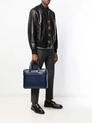 Textured Leather Laptop Case