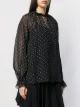 Saint Laurent heart-print blouse