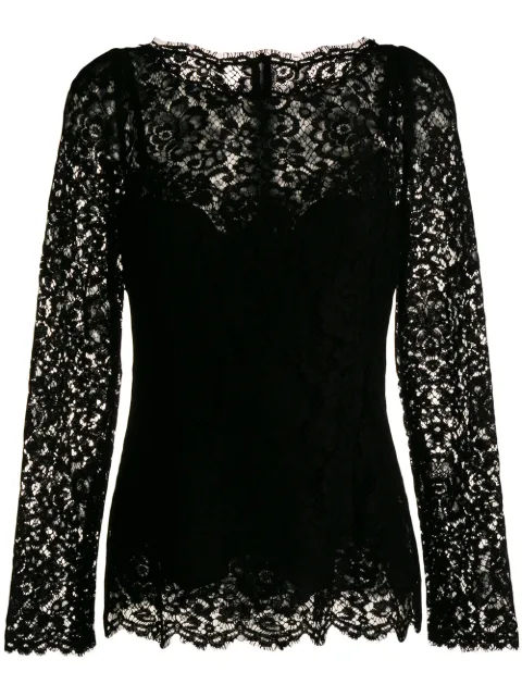 Dolce & Gabbana blusa manga larga con encaje 