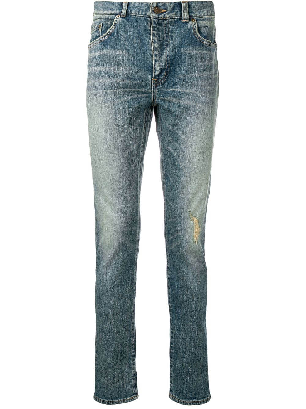 фото Saint Laurent джинсы с эффектом потертости