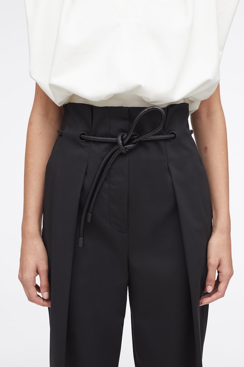 Origami Pleated Pant, BLACK Synthetic->Spandex/Elastane Origami Pleated Pant from 3.1 Phillip Lim. - 4