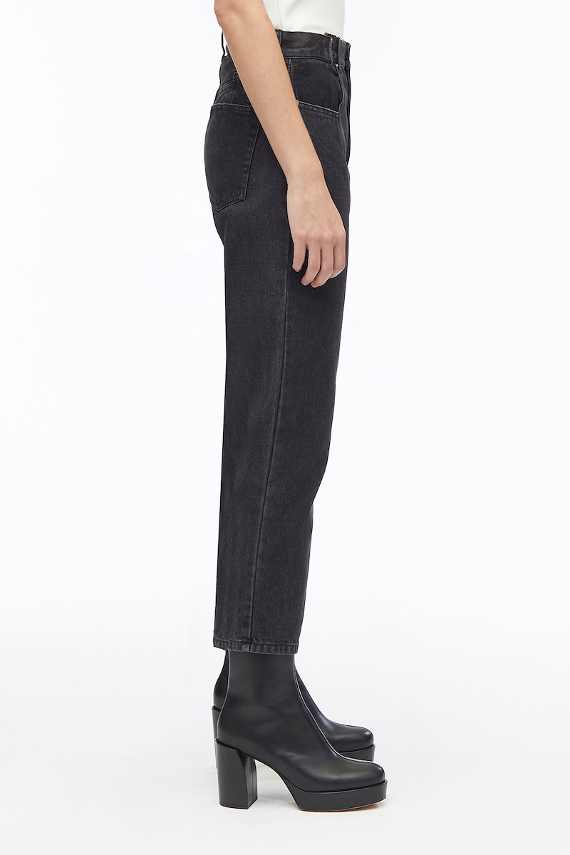 Zippered Denim Pant-black #1 Zippered Denim Pant, BLACK Natural (Veg)->Cotton Zippered Denim Pant from 3.1 Phillip Lim. - 1