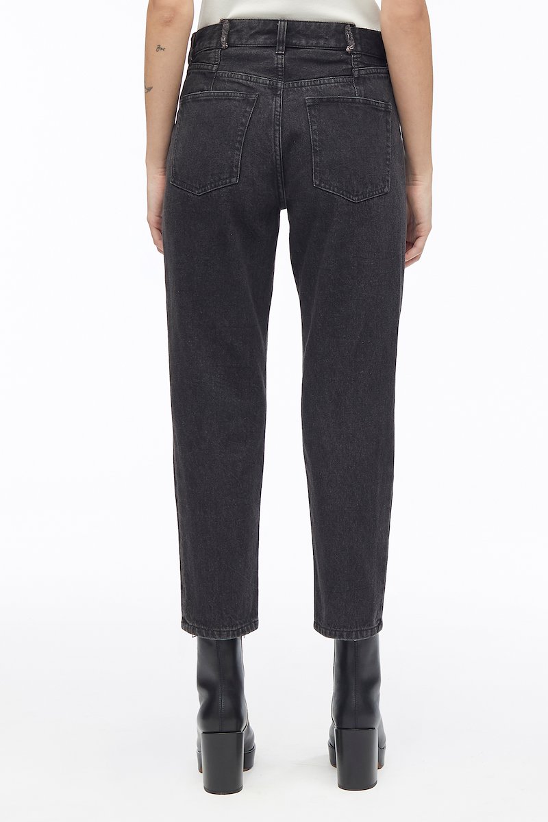 Zippered Denim Pant in black | 3.1 Phillip Lim Official Site