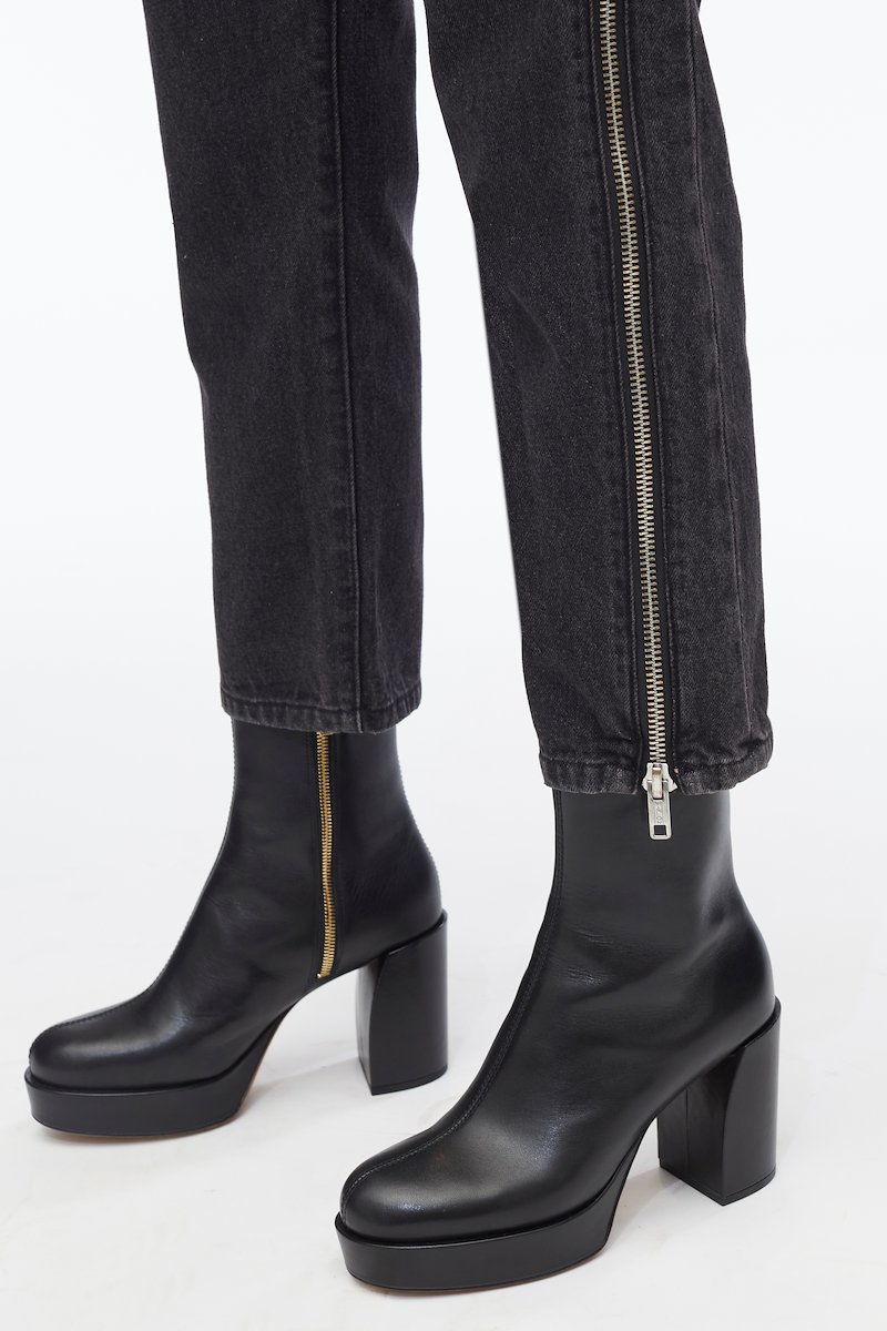 Zippered Denim Pant-black #0 Zippered Denim Pant, BLACK Natural (Veg)->Cotton Zippered Denim Pant from 3.1 Phillip Lim. - 4