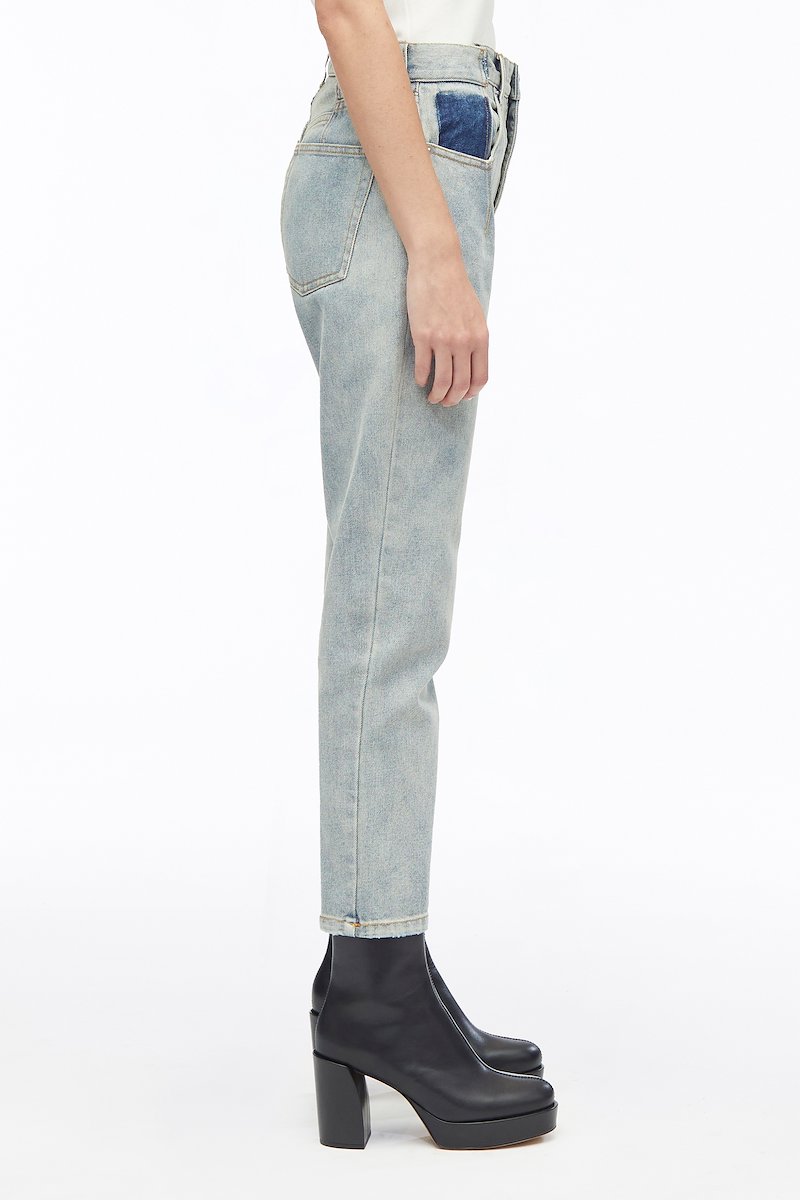 zip-detail denim jeans-blue #1 zip-detail denim jeans, Indigo blue cotton zip-detail denim jeans from 3.1 Phillip Lim featuring zip details, belt loops, front button and zip fastening and classic five pockets.- 1