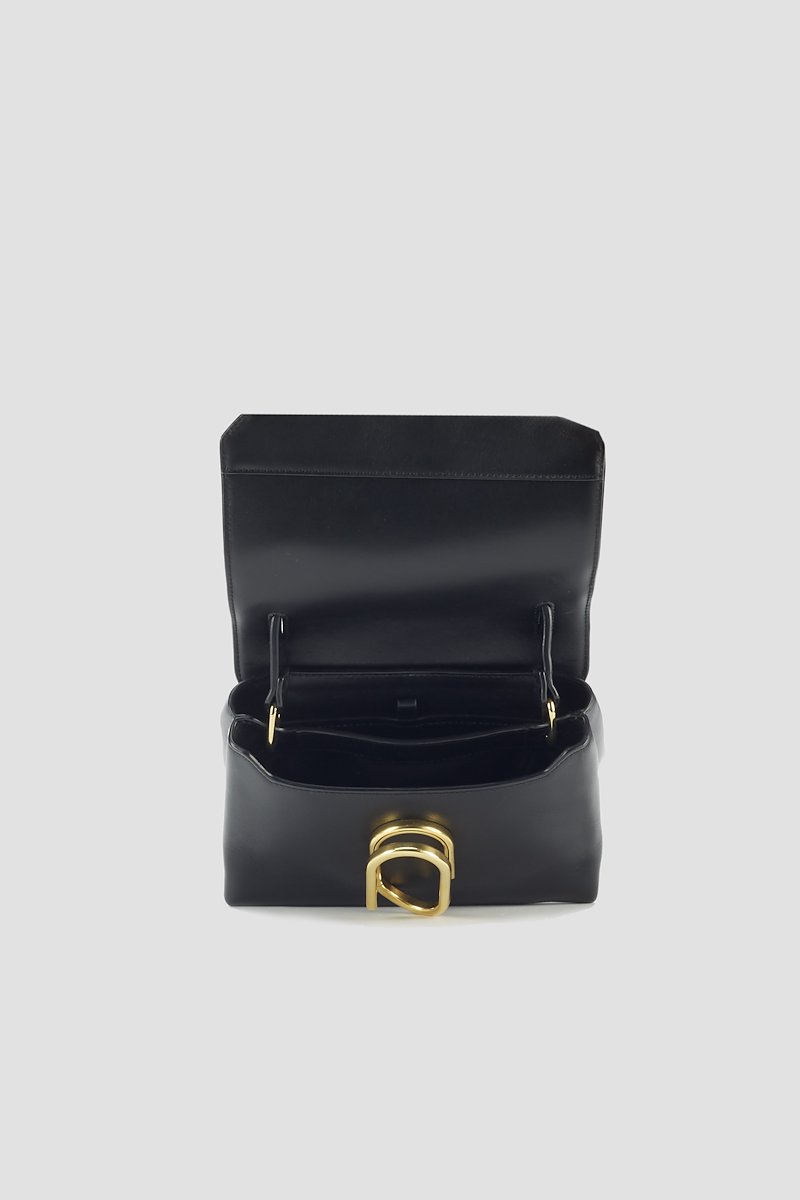 mini Alix satchel bag-black #1 mini Alix satchel bag, mini Alix satchel bag from 3.1 Phillip Lim featuring black, calf leather, cotton blend, silver-tone logo plaque, foldover top, detachable shoulder strap, single rounded top handle, multiple internal slip pockets and partitioned compartment.- 3