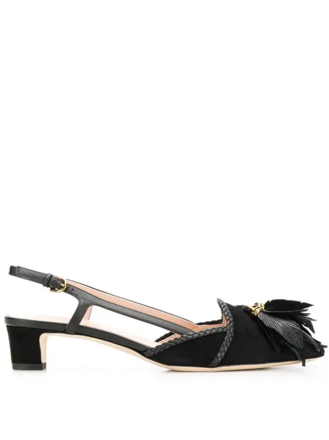 Tod's leaf charm pumps