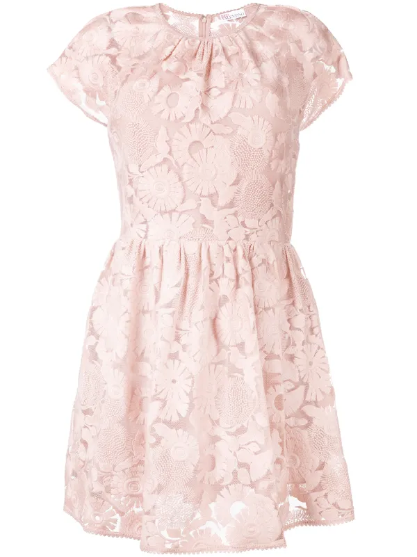 pink lace mini dress
